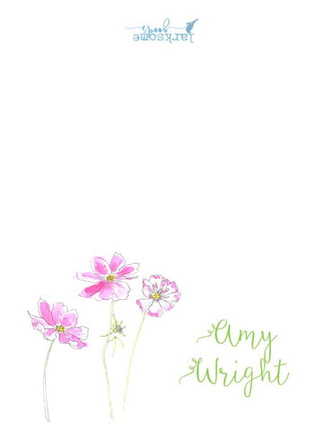 Pink Cosmos enclosure cards