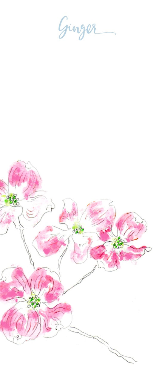 Pink Dogwood Slim Jim card