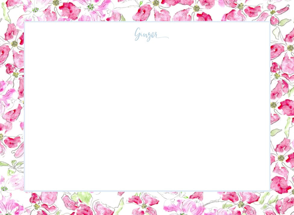 Pink Dogwood flat card