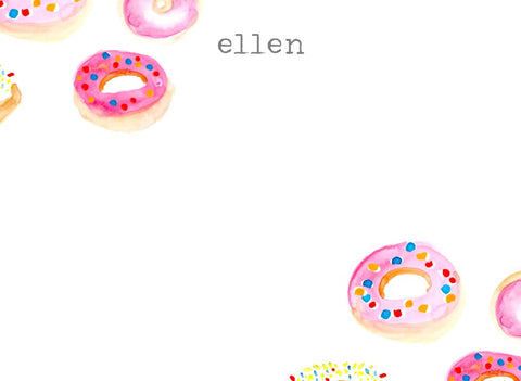 Pink Sprinkle Doughnut stationery