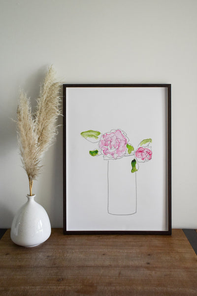 Pink Peonies Art Print