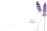 Purple Flower stationery