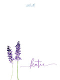 Purple Flower stationery