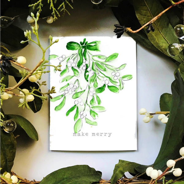 Mistletoe holiday cards